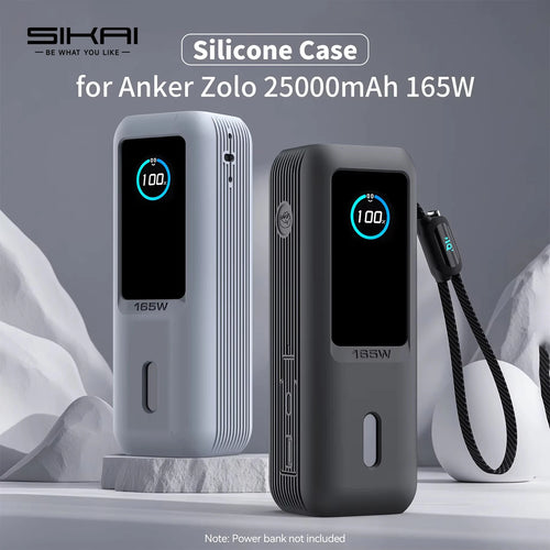 SIKAI NEW Eco-Friendly Silicone Portable Charger Case for Anker zolo 2in1165W PowerBank Shockproof Cover