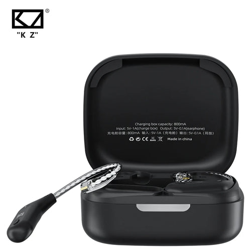KZ AZ09  Bluetooth 5.2 HD Bluetooth Module Wireless Upgrade Cable HIFI Wireless Ear Hook Connector With Charging Case S2 Z1 S1