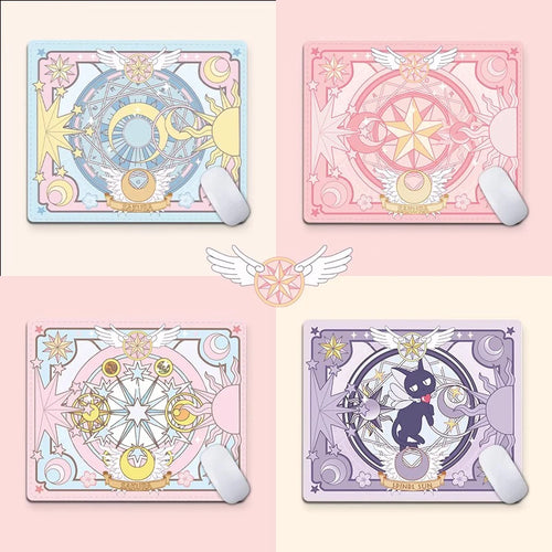 Pink Magic Small Mouse Pad Gaming Laptops Mousepad Gamer Carpet Keyboard Mat Desk Protector Anime Cartoon Mause Pads 18X22CM