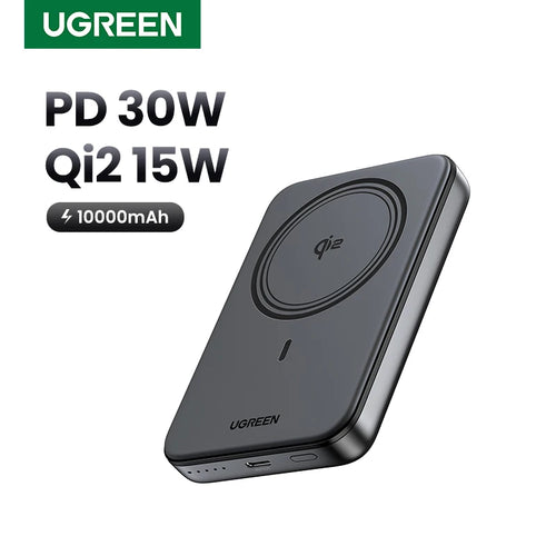 UGREEN Qi2 30W Magnetic Power Bank 10000mAh Portable PowerBank for Magsafe 15W Wireless Fast Charging for iPhone 17 16 Pro Max