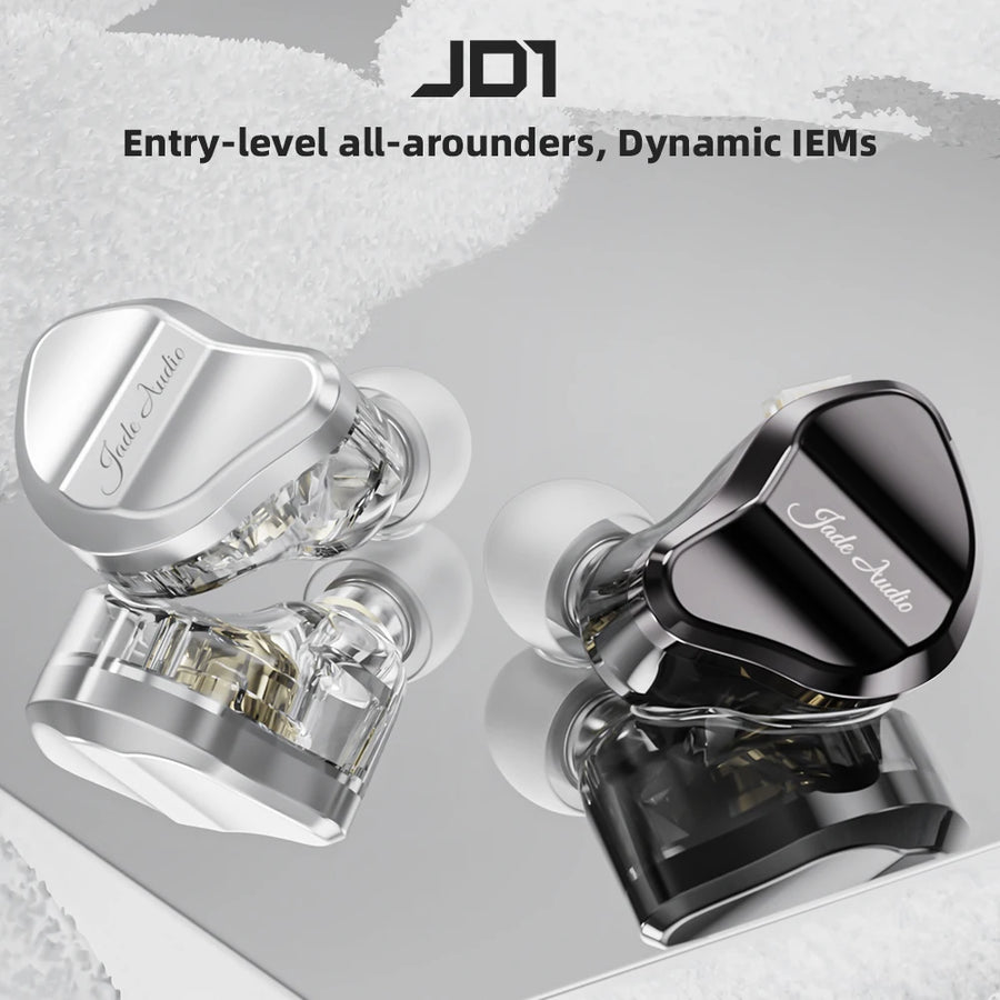 FiiO/JadeAudio JD1 High Performance Dynamic Driver HIFI Bass stereo In Ear Monitor Headphones Sport Gaming Earbuds with Mic