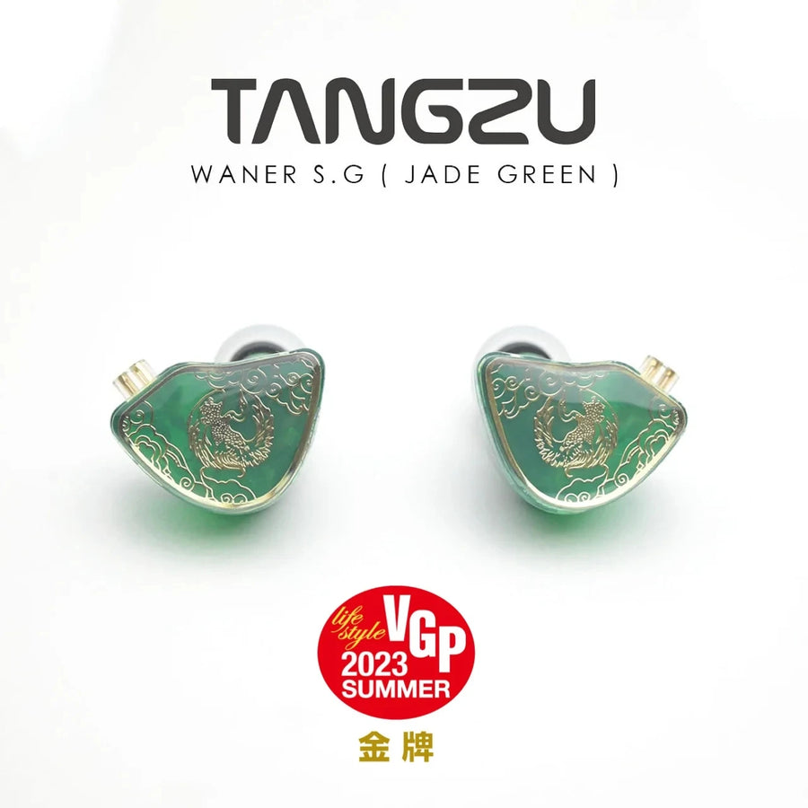 Tangzu WAN ER Jade Green With Mic Earphones 10mm Dynamic Driver In-ear Earphone IEM MIC Metal Composite Diaphragm
