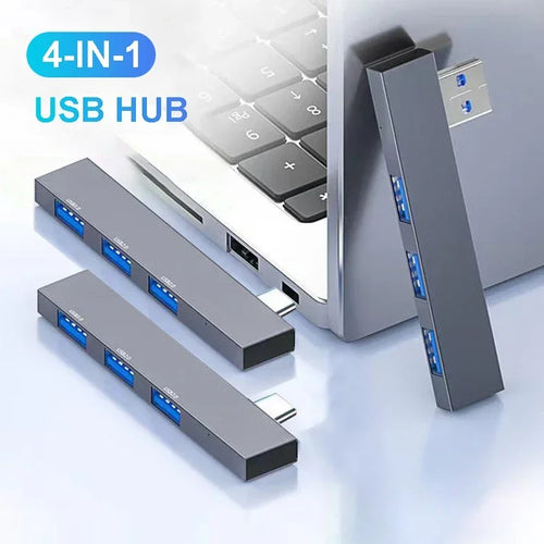 USB C HUB 3.0 Type C 3.1 Four-Port Multifunction USB OTG Adapter, compatible with various computer devices