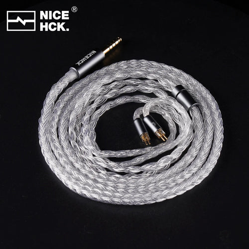 NICEHCK IcyMoon Earphone Upgrade Wire 16 Cores OCC+Silver Plated OFC HiFi IEM Cable MMCX/2Pin/QDC for DB2 Carat Forteza Castor