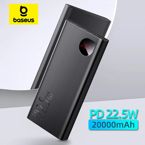 Baseus 22.5W Power Bank 20000mAh 10000mAh Portable Fast Charging Powerbank Type C USB-C PD Qucik Charge External Battery Charger