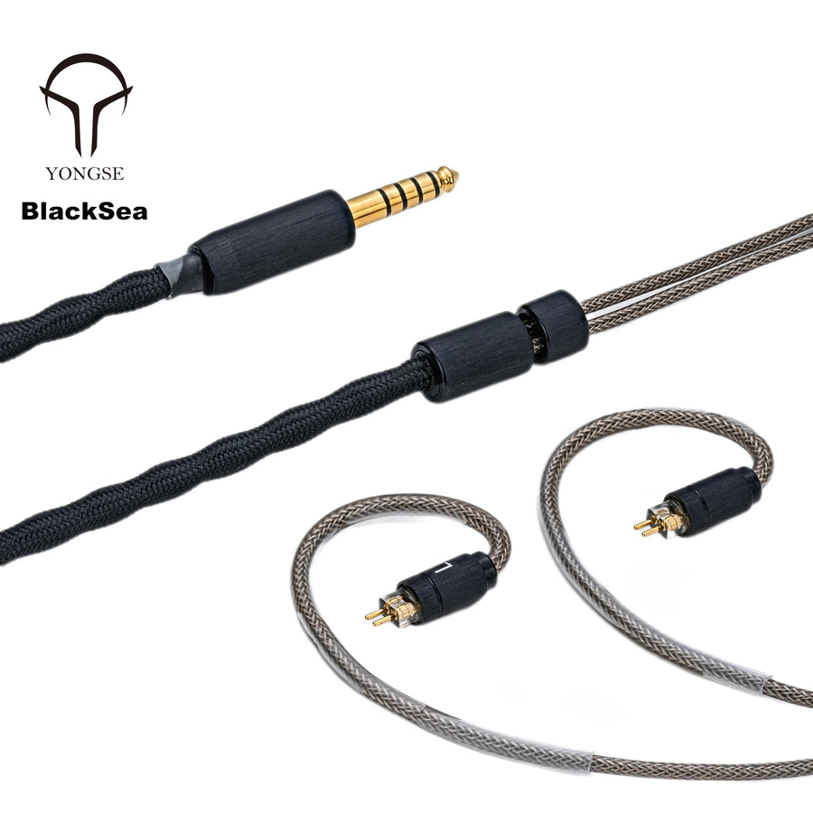 Yongse BlackSea Litz Coaxial Structure Single Crystal Copper And Silver-plated Single Crystal Copper ＆ Graphene Earphone Cable