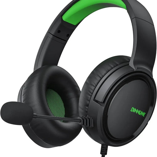 BINNUNE BG02 Gaming Headset with Mic for Xbox Series X|S Xbox One PS4 PS5 PC Switch, Wired Gamer Headphones